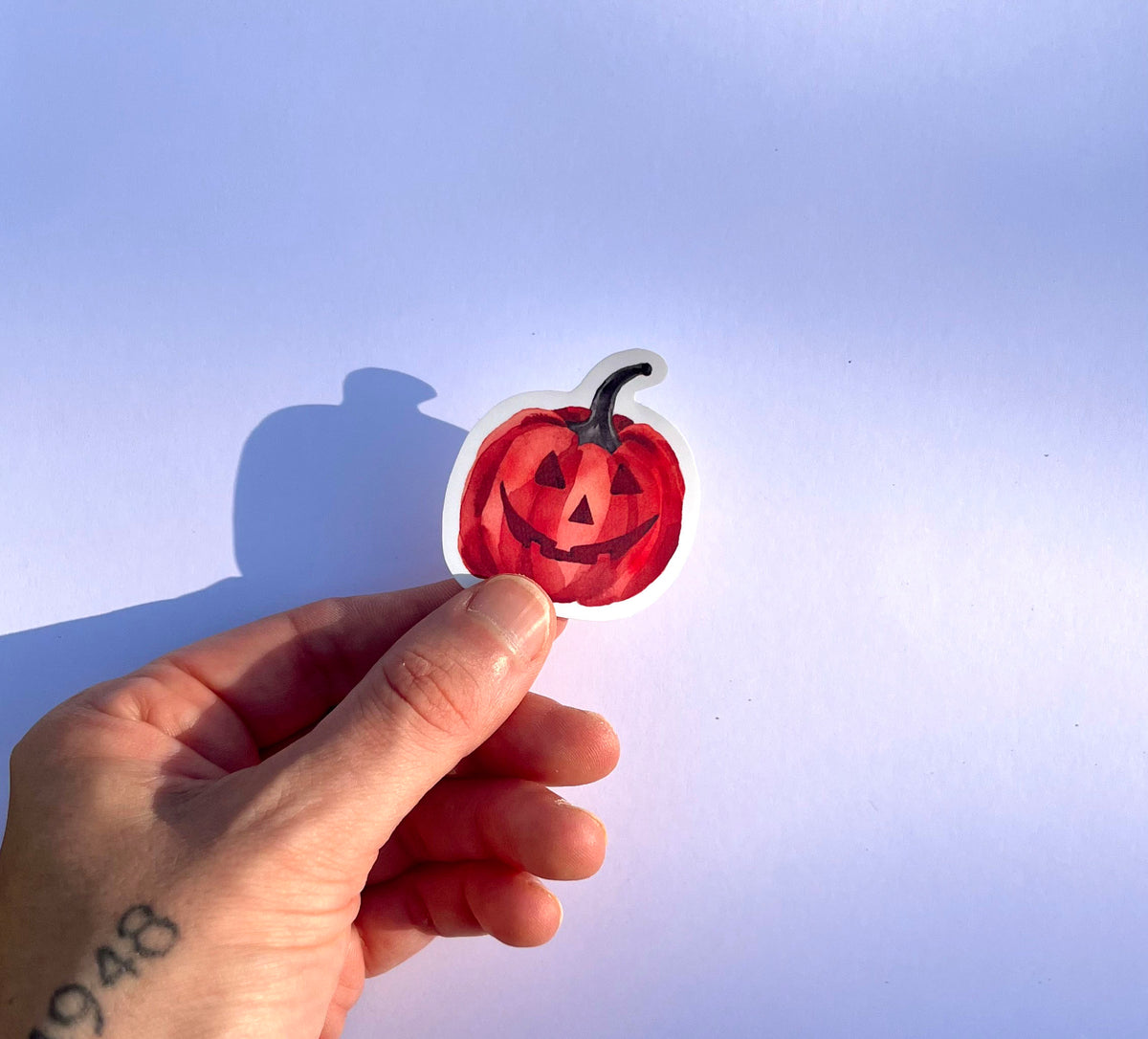 Stickers d'automne halloween illustré à l'aquarelle