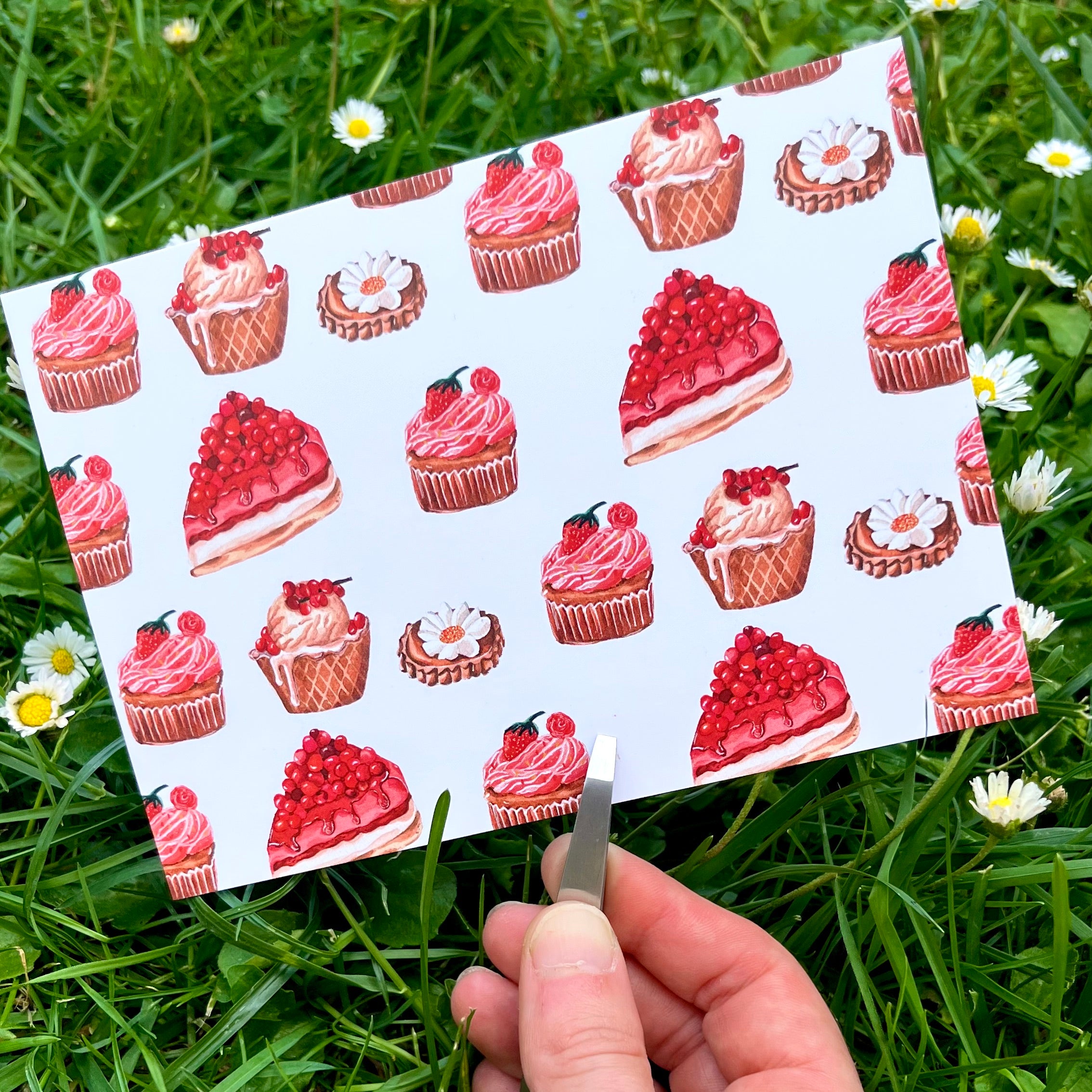 Mini print art desserts gourmands aquarelle - Susanna Gallery