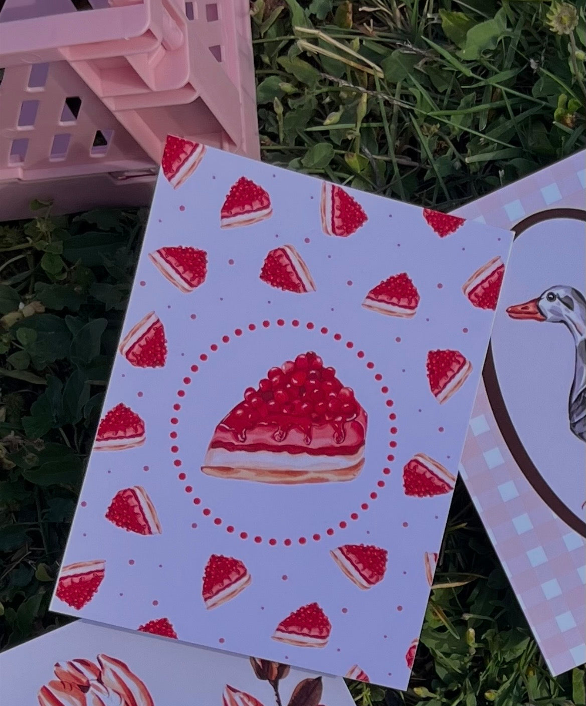 Carte imprimée part de gâteau gourmand aquarelle - Susanna Gallery