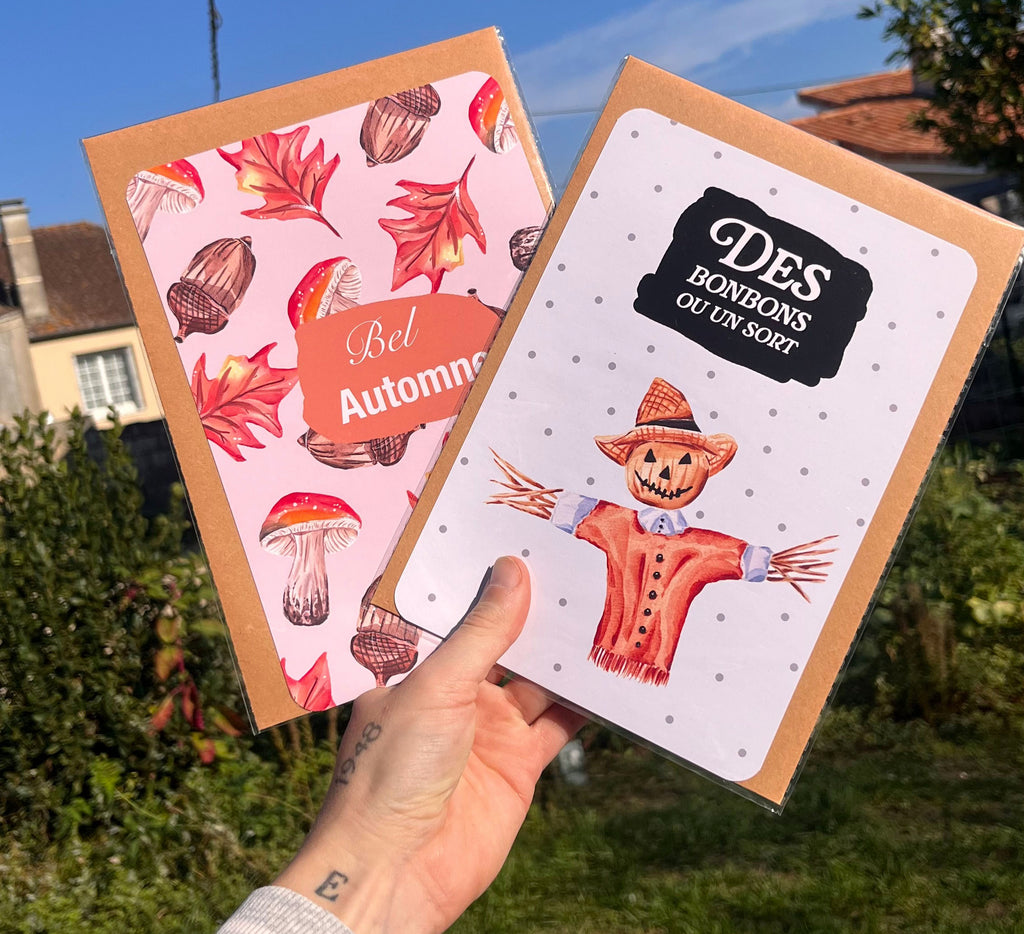 Carte « Des bonbons ou un sort » avec enveloppe