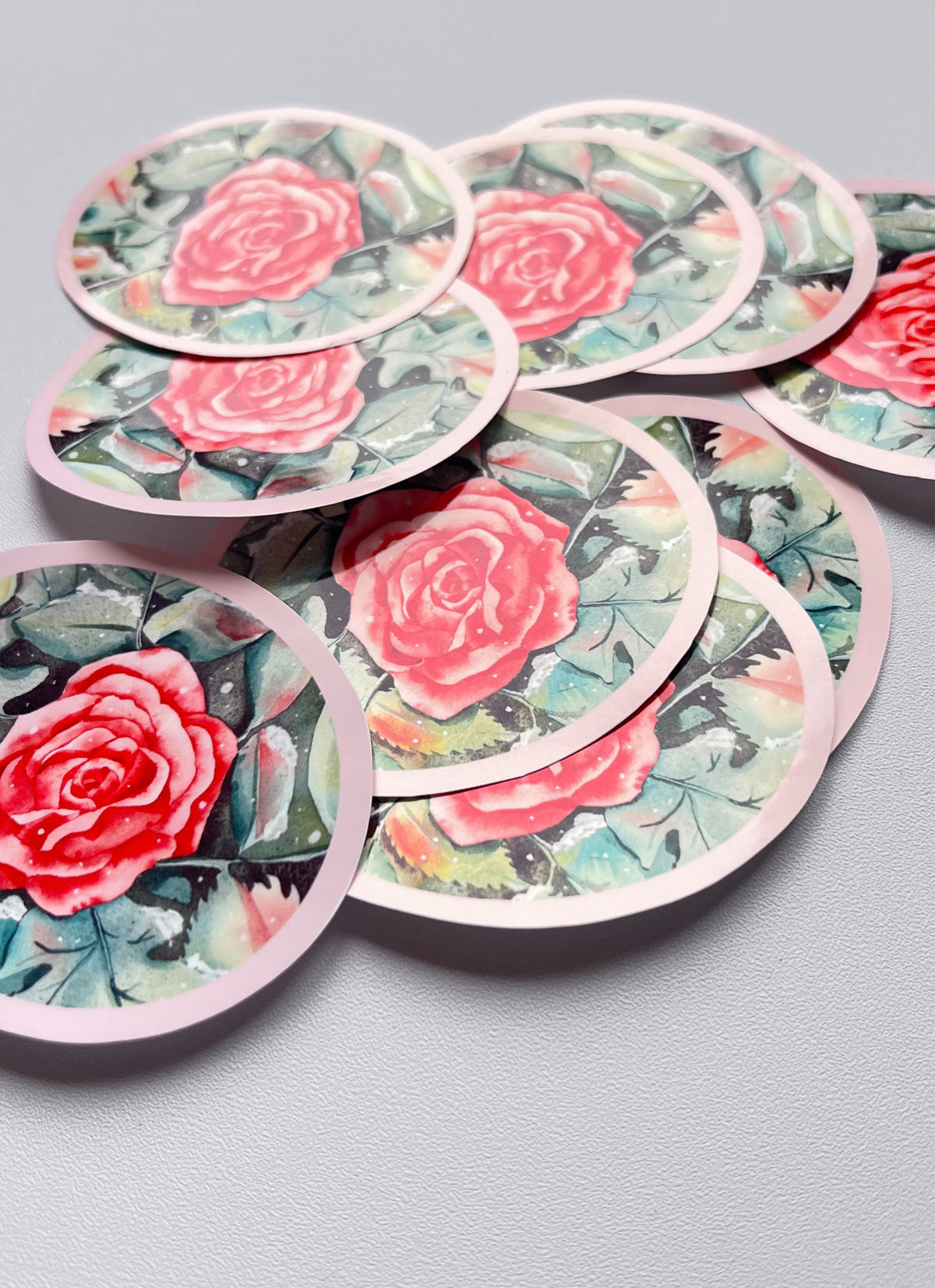Sticker floral – Le Rosier d’hiver
