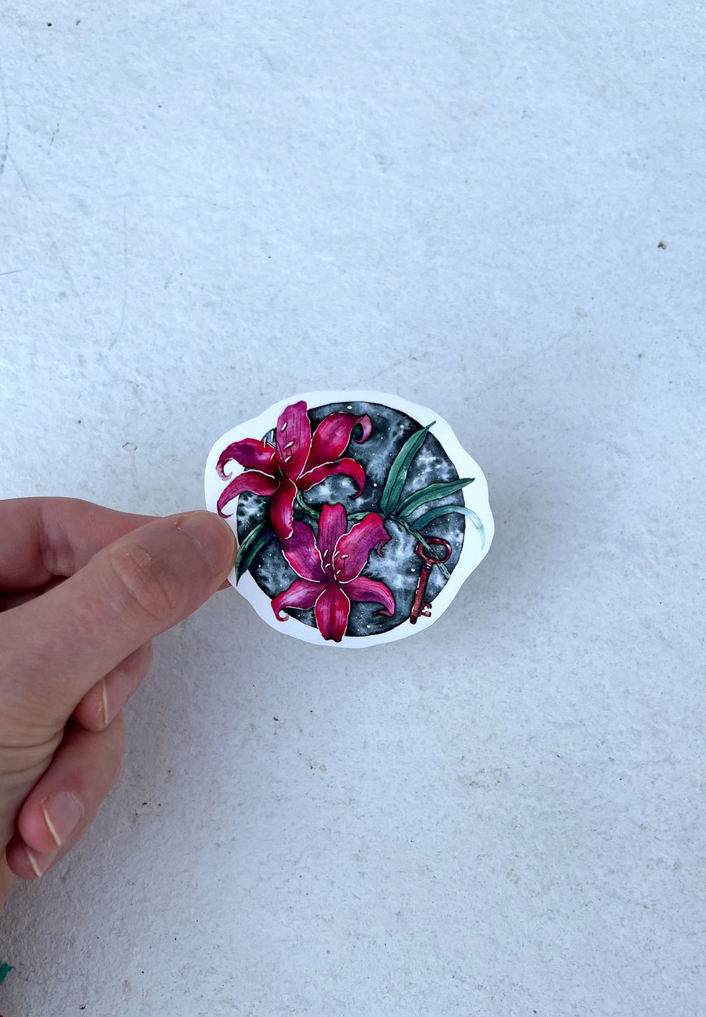 Stickers illustré à l'aquarelle. Il trouveras facilement sa place dans l'art journal, un carnet, sur un ordinateur ou pour décorer une lettre.